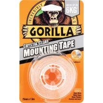 Ipt - Gorilla 3044101 Heavy Duty Double-sided Tape - 25mm X 1.5m - Transparent