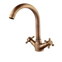 Dp Griferia - Dp Bath Gcb005 Rubinetto Lavello Serie Almendro Bronzo, Antico
