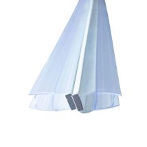 Duschdichtung Magnetdichtung Für Duschtüren Transparent Schließwinkel Von 135 Und 180 Grad, Versetzt, Pvc Duschlippe - Für 6mm Glasstärke