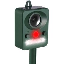 Répulsif Chat Ultrason, Répulsif Étanche Charge De Solaire Ou De Usb, Fréquence Réglable Répulsif Animaux Et Led Lampe Les Chats, Les Chiens Et Les 