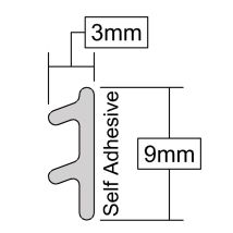 Stormguard - Draught Excluder 6m Brown Acoustic Silent Seal 2 In 1 Self Adhesive