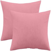 Privatefloor - Set Di 2 Cuscini In Velluto - Copertura E Imbottitura - Mesmal Pastel Pink