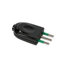 Enchufe 10A 2P+T FME 82.511 Negro – Cuerpo en tecnopolímero – Pines protegidos – Cumple normas CEI