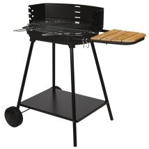 Barbacoa de carbón con cuba de hierro fundido 52x37,5 cm – Parrilla de acero cromado 50,5x33 cm – Altura regulable – 2 años de garantía