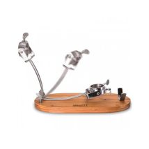 3 Claveles - Faltbarer Schinkenhalter, 2-position Schwenkbar, Holz Of Bambus Und Edelstahl - 47 X 18,5 Cm