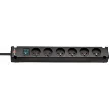 Brennenstuhl H.sas - Bremounta 6 Tomas De Corriente Brennenstuhl - 3m - H05vv-f3g1.5 Con Interruptor - Negro - 1150651316