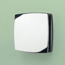 Hib - Breeze Chrome Wall Mounted Extractor Fan With Timer - 32800