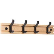 Yidomde - Wall Hook With 4 Mobile Hooks, Coat Hooks Wall Hooks For Towels, Hats, Hanging Coats, Scarves, Handbags And Others