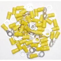Oc-pro – 6-mm-ringkabelschuhe – Packung Mit 50 Stück – Doppelte Verpressung Für Zuverlässige Verbindungen – Kabelquerschnitt 2,5 Bis 6 Mm²