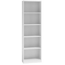 Hucoco - Florence - Librería Contemporánea 5 Espacios Para Salón / Despacho / Dormitorio 30x40x182 - Mueble De Almacenamiento Decorativo Y 