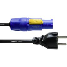 Cordial - Câble De Raccordement Alimentation Cfca 1,5 S [1x Prise Mâle + Contact De Protection - 1x Powercon Mâle] Bleu 1