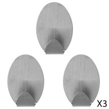 FIVE – 3 Klebehaken – Edelstahl – 3,5 cm – 1,7 cm – 5 cm – 0,04 kg