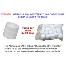 Garhe - Hilo Alimentario C10 4 Cabos 50 Gr Bolsa 20 Und 1 Kg 08560