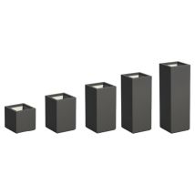 Adezz Pflanzgefäß Carrez Mit Boden Fiberglas Pflanzkübel Blumenkübel Schwarz