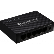 Level One - Hub Switch Puertos 5 Levelone Geu-0522 10/100/1000mbps Negro