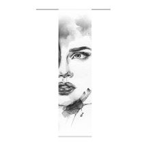The Home Of Fashion - Home Fashion Face Right Tenda A Pannello, Poliestere, Grigio, 245 X 60 Cm