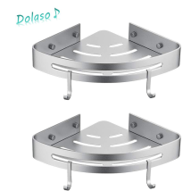Eck-duschregal, Ohne Bohren, Badezimmer-regal, Dusch-aufbewahrungskorb, Aluminium, Wandmontage, Selbstklebender Dusch-caddy, Organizer Für Shampoo (