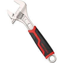 Maxpower Llave Inglesa 200mm (8 Pulgadas), 3-en-1 Multifunción Llave Ajustable Inglesa Pequeña Con Apertura Ø30mm Y Empuñadura De Pvc