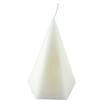 Deko-Kerze – pyramidenförmig – Paraffin – 7,4 cm x 7,4 cm x 12 cm