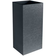 Eda Plastiques Topf Quadratisch Graphit 39,5 x 39,5 x 80 cm 13738 bl. Cer Sx1