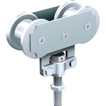 MANTION – 0265L – Soporte de borde con 2 rodillos de acero – Capacidad de carga 300 kg