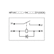 Hongfa 012-1h1sgd1 - Relé Hfv4 14vdc 40a - Para Automóviles