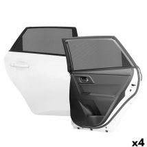 Parasol de voiture en maille – 4 unités – Protection solaire – Résistant aux UV – InnovaGoods