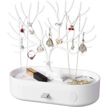 Árbol De Joyería Ineasicer Con Cajones, Soporte De Plástico Para Joyas, Soporte Con Forma De Ciervo Para Aretes, Collares, Pulseras, Relojes Y Anillos