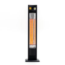 Kekai - Calefactor Eléctrico Portátil Infrarrojos 17,2x7,4x102 Cm Fibra De Carbono 2000w Para Interior Exterior Mando Incluido
