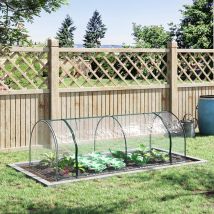 Serre Tunnel 250x100x80 Cm, Structure Acier Et Pvc, Serre De Culture Pour Jardin