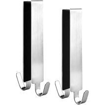 2er-pack Verlängerte Duschtürhaken Für Rahmenlose Glasduschtürhaken. Doppelte Handtuchhaken (silber) - Ccykxa