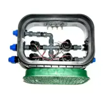 Rain Bird – Cockpit assemblé pour arrosage enterré – Dimensions 39 x 52 cm – Électrovannes 1"