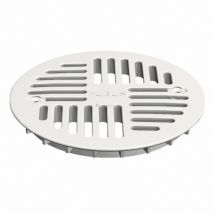 Grille Pvc Art Déco Blanche Diamètre 130mm Pour Siphon Purus