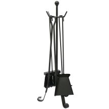 Kaminwerkzeug-set Stahl Lackiert Mod.terminio