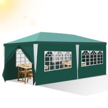 Randaco Tenda Per Ricevimenti 3x6 M Da Giardino, Gazebo Da Esterno Con Pareti, Ideale Per Feste E Barbecue – Verde