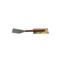 Espátula estrecha inoxidable para barbacoa – Acero inoxidable – Mango de madera barnizada