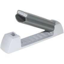 Clip per cavi Serpa – Porta cavi richiudibile – Grigio chiaro, Grigio scuro – Dimensioni: 2.5x12x2.8 cm