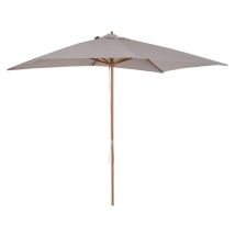 Ombrellone Da Giardino 2x3 M Impermeabile. In Legno Con Copertura Rimovibile In Poliestere. Grigio