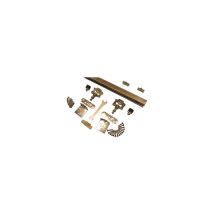 Juego de herrajes para puertas correderas ajustables 40 kg – Riel de acero 155 cm – Kit completo con accesorios