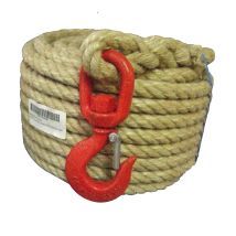 Corderie Mesnard-hanf-rollenseil 20m Mit Haken Diam. 20/22 - Cpchs200c020n