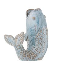 Vaso Hiro Bloomingville Blu Chiaro Forma Pesce 21 Cm