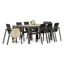 Venise - Conjunto De Comedor De Jardín 8 Plazas Con Tablero Cerámica Dcb Garden