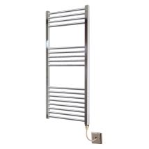 Chrome Straight Electric Heated Towel Rail 400mm W X 1000mm H