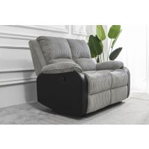 Roomee - Living Room Jumbo Cord Fabric Recliner Lounge 2 Seater Sofa