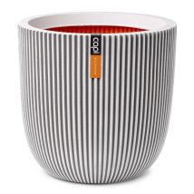 Pot De Fleur Boule - Capi Europe - Groove Nl - 43 X 41 Cm - Ivoire