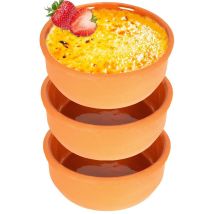 EHL – Schüssel-Set aus Steingut – 3 Stück – 200 ml – Ofenfest bis 230 °C – Ideal für Snacks und Desserts