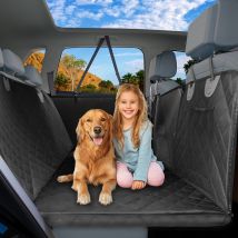 Bingopaw – Funda Coche Perros Asiento Trasero – Protección Para Banqueta Trasera – Impermeable – Con Ventana De Malla, Bolsillos Y Cinturón De 