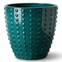 Provencelia Blumentopf Attila Ø23 Cm Höhe 22 Cm Frostbeständig, Keramisch, Handgefertigt, Petrolblau