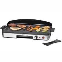 Rommelbsacher Elektro Tischgrill BBQ 2003 – 1900 W – Alu-Druckguss-Grillplatte – Antihaftbeschichtung – entnehmbare Fettauffangrinne