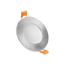 Anneau Led Encastré Fixe (7w 3cct 840lm) Ip65 Ø9x4,1cm Couleur Nickel
